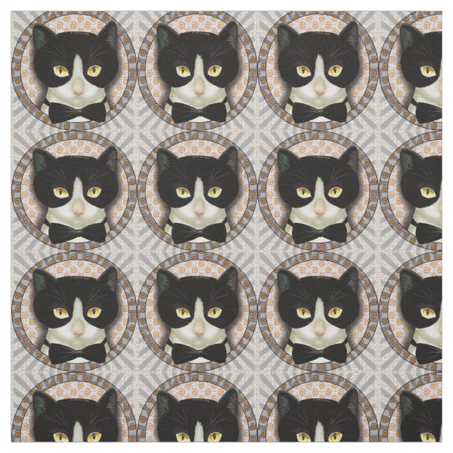 Tuxedo Cat Fabric (Swatch)