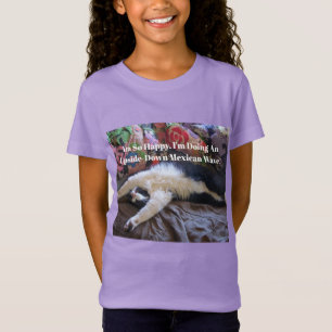 Tuxedo Cat Funny Cute doing a Mexican Wave Quote T-Shirt