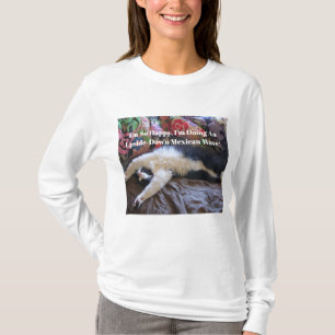Tuxedo Cat Funny Cute doing a Mexican Wave Quote T-Shirt