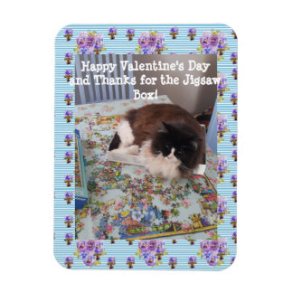 Tuxedo Cat Funny Jigsaw Cats Valentines Day Magnet