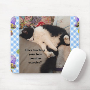 Tuxedo Cat Funny Quote Black and White Cats Girls Mouse Mat