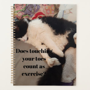Tuxedo Cat Funny Quote Black and White Cats Girls Planner