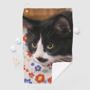 Tuxedo Cat  Golf Towel