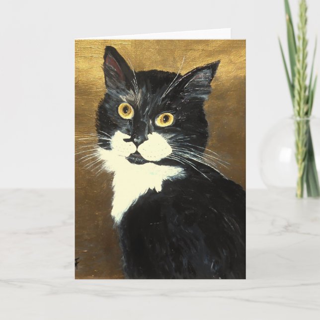 Tuxedo Cat - Greeting Card (Front)
