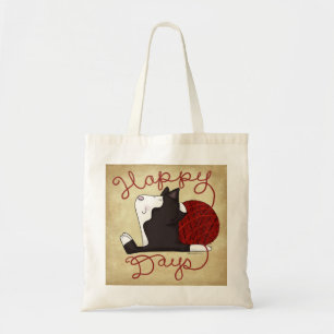 Tuxedo Cat- Happy Days Tote Bag