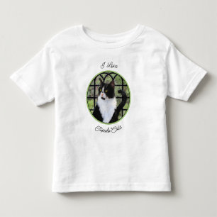 Tuxedo Cat in Window Painting Original Animal Art Toddler T-Shirt