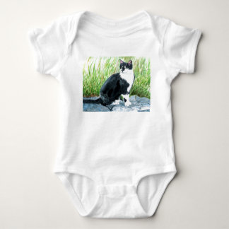Tuxedo Cat Infant Onsie/creeper Baby Bodysuit
