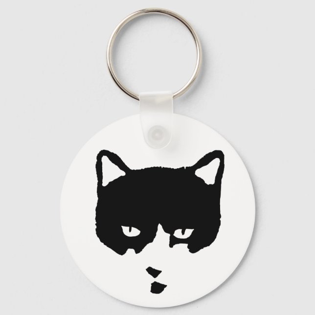 Tuxedo Cat Key Chain (Front)
