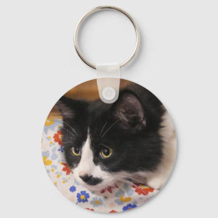 Tuxedo Cat Key Ring