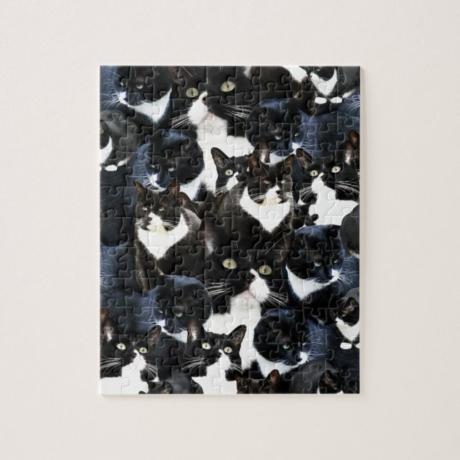 Tuxedo Cat Madness Jigsaw Puzzle (Vertical)