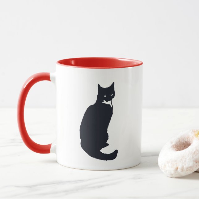 Tuxedo Cat Mug (With Donut)