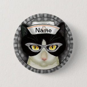 Tuxedo Cat Nurse  pin