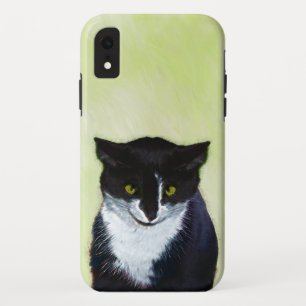 Tuxedo Cat Painting - Cute Original Cat Art iPhone XR Case