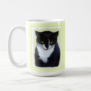 Tuxedo Cat Painting - Cute Original Cat Art Coffee Mug