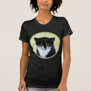 Tuxedo Cat Painting - Cute Original Cat Art T-Shirt