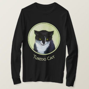 Tuxedo Cat Painting - Cute Original Cat Art T-Shirt