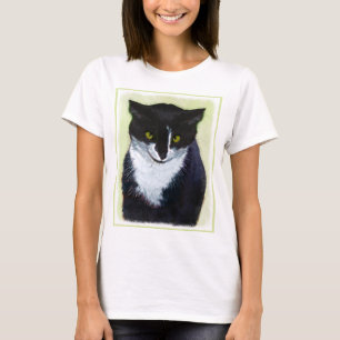 Tuxedo Cat Painting - Cute Original Cat Art T-Shirt
