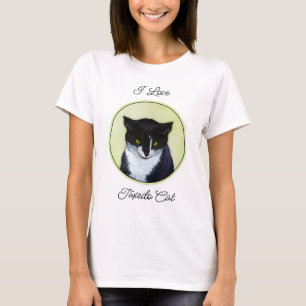 Tuxedo Cat Painting - Cute Original Cat Art T-Shirt