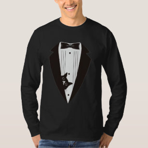Tuxedo cat peeking out from tuxedo Costume Black & T-Shirt