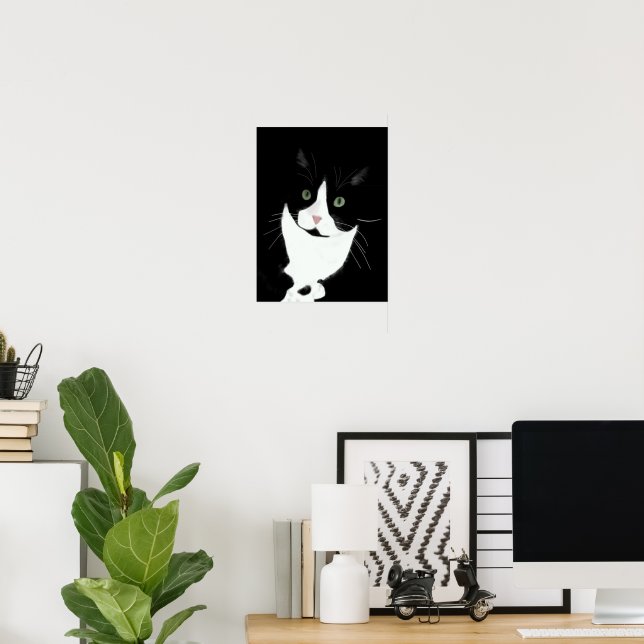 Tuxedo Cat Poster (Home Office)