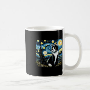 Tuxedo Cat Starry Night Painting Tuxedo Cat Owner Coffee Mug
