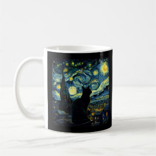 Tuxedo Cat Starry Night Tuxedo Cat Owner Coffee Mug