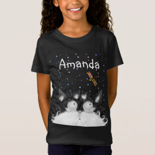 Tuxedo Cat Surprised by Dragonfly (Dark) T-Shirt