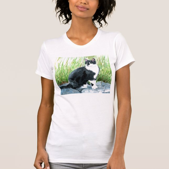 Tuxedo Cat Tank Top (Front)