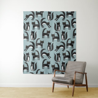 Tuxedo Cat Tapestry