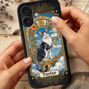 Tuxedo Cat Tarot Card Personalised iPhone 16 case