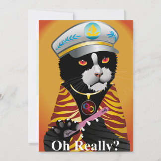 Tuxedo cat, the carefree! Invitation