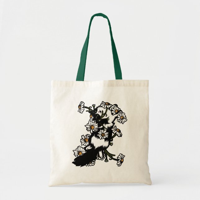 Tuxedo Cat Tote Bag (Front)