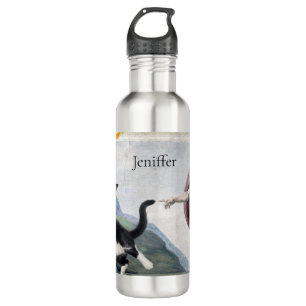 Tuxedo Cat Touching the Divine Paw                 710 Ml Water Bottle