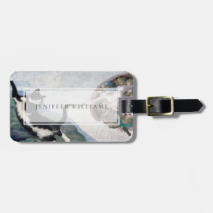 Tuxedo Cat Touching the Divine Paw                 Luggage Tag