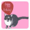 Tuxedo Cat with Balloon Happy Birthday Stickers