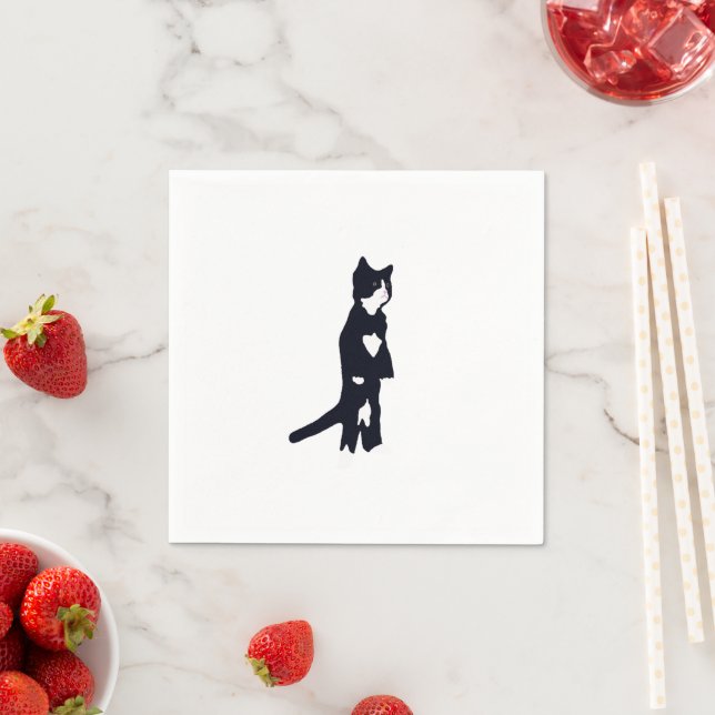 Tuxedo Cats Napkin (Insitu)