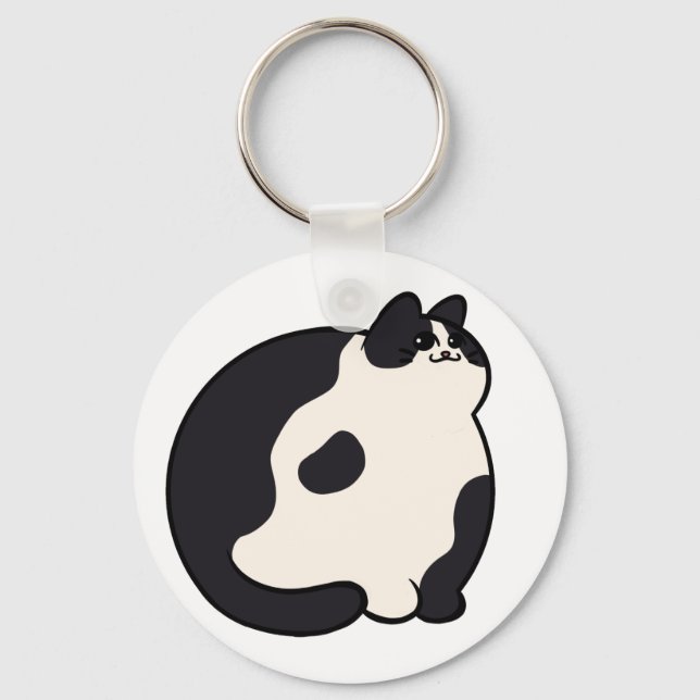 Tuxedo CHONK Key Ring (Front)