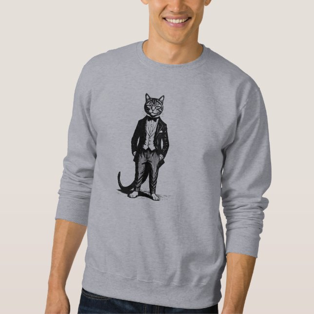 Tuxedo Classy Cat Sweatshirt (Front)