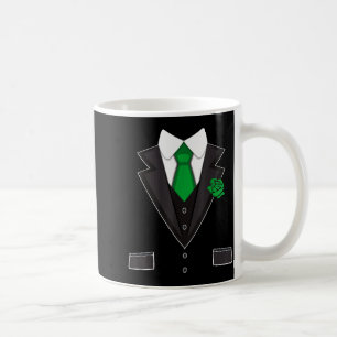Tuxedo Costume Green Rose Tie Funny St. Patrick's  Coffee Mug