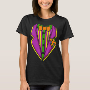 Tuxedo Costume Mardi Gras Carnival Parade Masquera T-Shirt