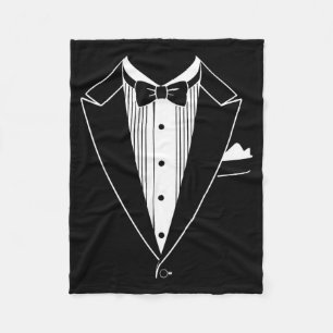 Tuxedo Costume Shirt Men Women Kids Tux Suit Bow Fleece Blanket