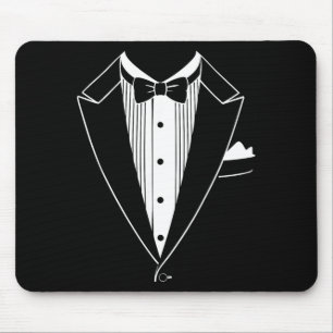 Tuxedo Costume Shirt Men Women Kids Tux Suit Bow Mouse Mat
