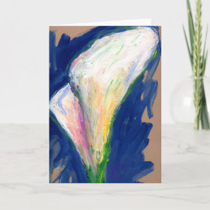 "Tuxedo Cuff" Lily Flower Painting Greeting Card