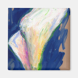 Tuxedo Cuff Lily Flowers Painting Magnet