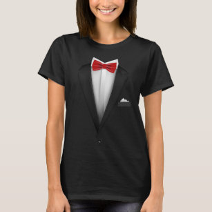 Tuxedo T-Shirt Skull Halloween Prom Bowtie Vintage' Women's T-Shirt