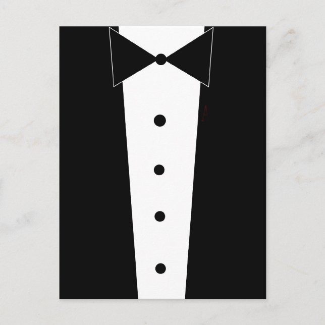Tuxedo Elegant Formal Post Card (Front)
