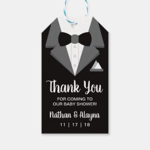 Tuxedo Favour Tag, Baby Shower Tag, Black Tie Gift Tags
