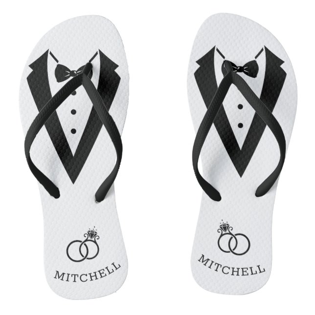 Tuxedo Flip Flops (Footbed)