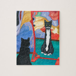 Tuxedo Fun House Cats Jigsaw Puzzle