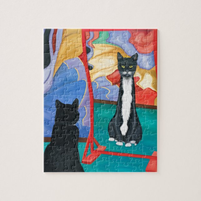 Tuxedo Fun House Cats Jigsaw Puzzle (Vertical)